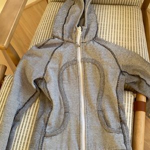 Lulu lemon navy stripe zip up